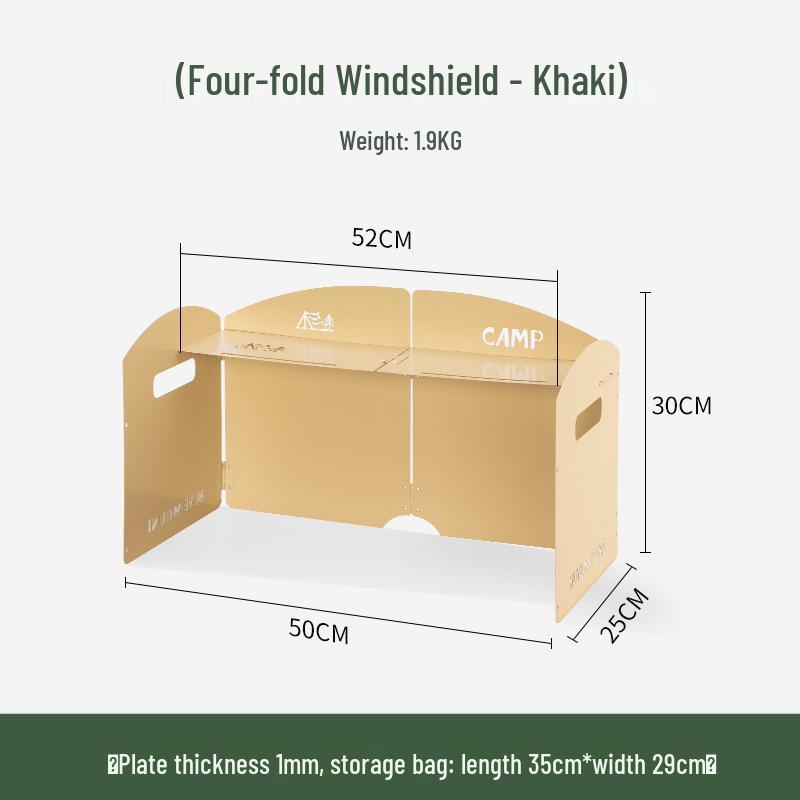 Portable Three-Fold Windshield Camping Stove - Large Heat Concentrator