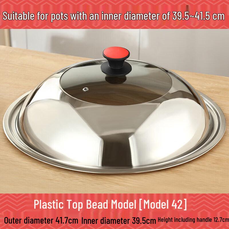 Universal Visible Stainless Steel Wok Lid