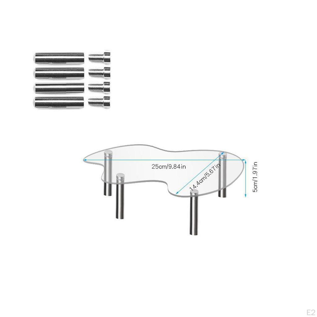 Acrylic Display Riser Jewelry Shelf Cake Rack Space Saving Holder Modern