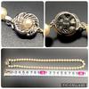 Akoya Pearl Necklace Natural Jewelry White Beige Approx. 43cm 6.5mm-7.0mm 29.2g Silver Clasp
