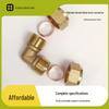 Thickened Brass 90° Elbow Joint: Purple Copper Marine Flat Pipe Terminal Sleeve