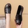 Fashion New Pu Leather Flats Mother Single Shoes Soft Sole Comfortable Non-slip Women's Loafers Large Size 42
