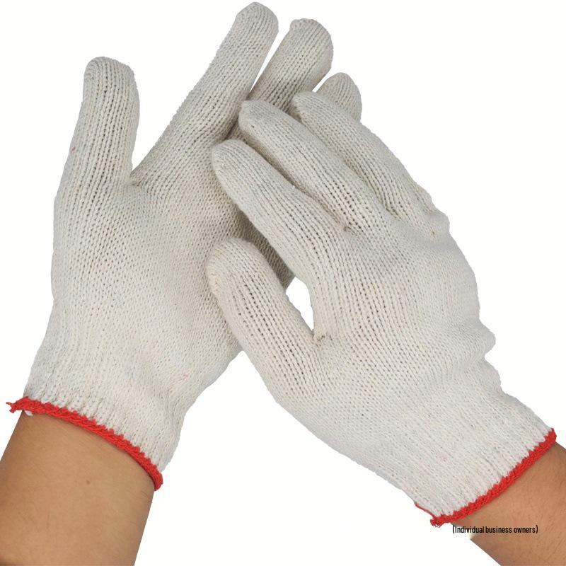 Cotton Yarn Labor Protection Gloves: 700g, 800g, 900g Work-Resistant Construction Site Wear