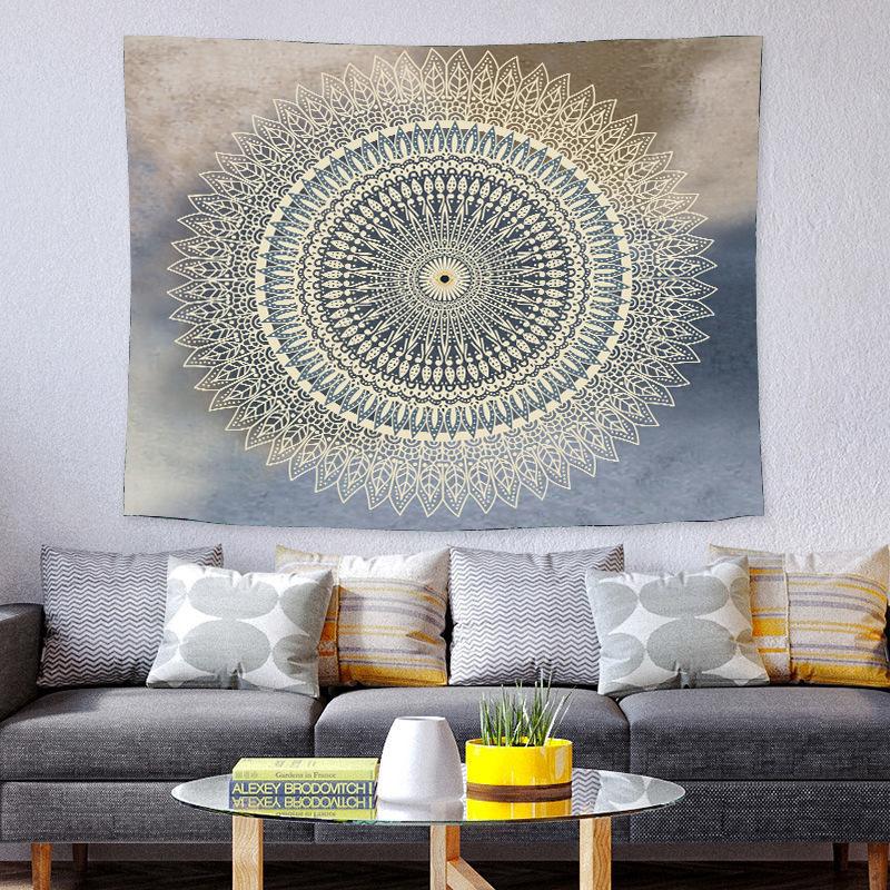 Mandala beach towel multi-purpose tapestry sitting blanket wall hanging bedroom background cloth blanket ethnic style