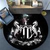 Newcastle United Round Area Rug,Carpet Rug for Living Room Bedroom Sofa Playroom Decor,Non-slip Floor Mat