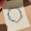 Blaues Diamant Funkelndes Blumenarmband: Eleganter, vielseitiger, hochwertiger Handschmuck