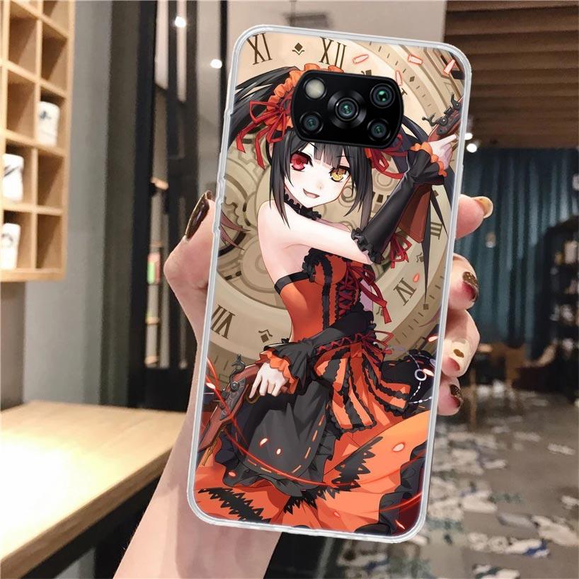 Date A Live Tokisaki Kurumi Soft Phone Case For Xiaomi Poco X3 X5 X6 X7 Pro X4 NFC F7 Ultra F6 F5 M6 M5S M4 M3 F4 Gt F3 Fundas C