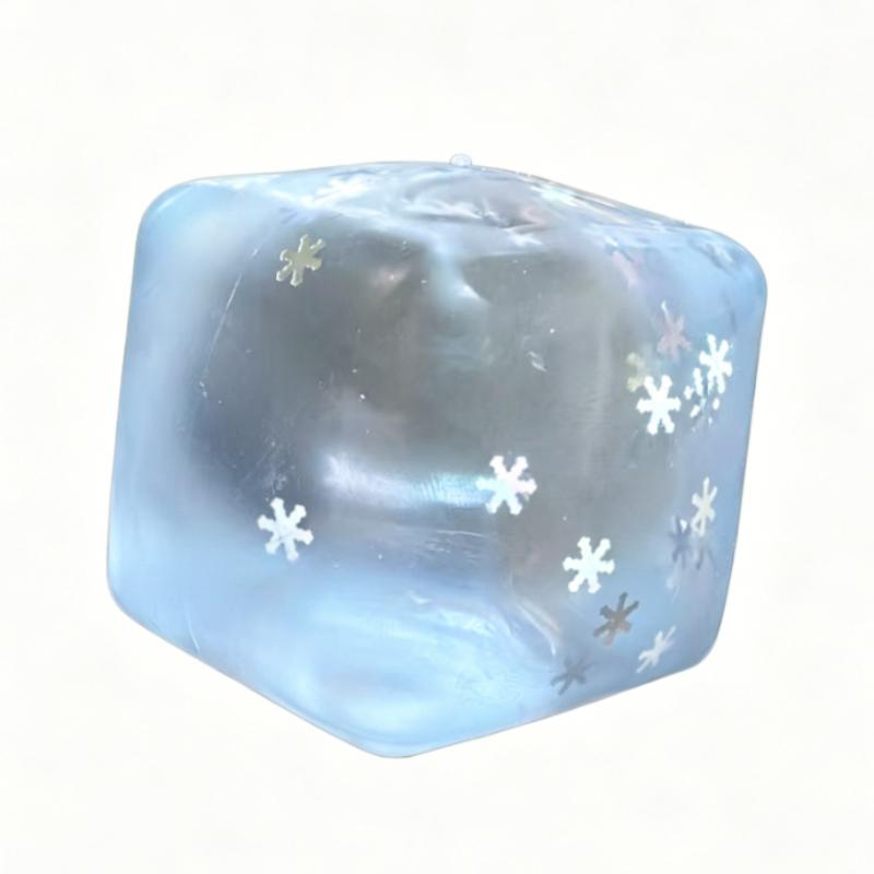 Snowflake Ice Cubes Squishy Squzze Toy Slow Rising Sensory Fidget Toy Cubic Stress Relief Squeeze Toy Hand Exercise Calming Tool