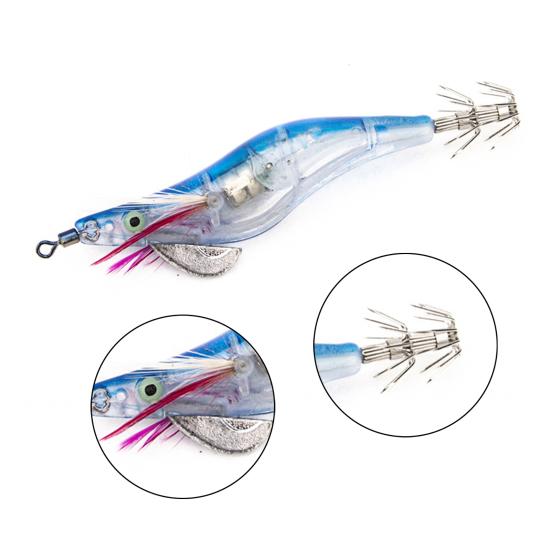 LED Light-up Shrimp Shrimp Squid Waterproof Simulation Lure Lighted Bionic Jig Hook Prawn
