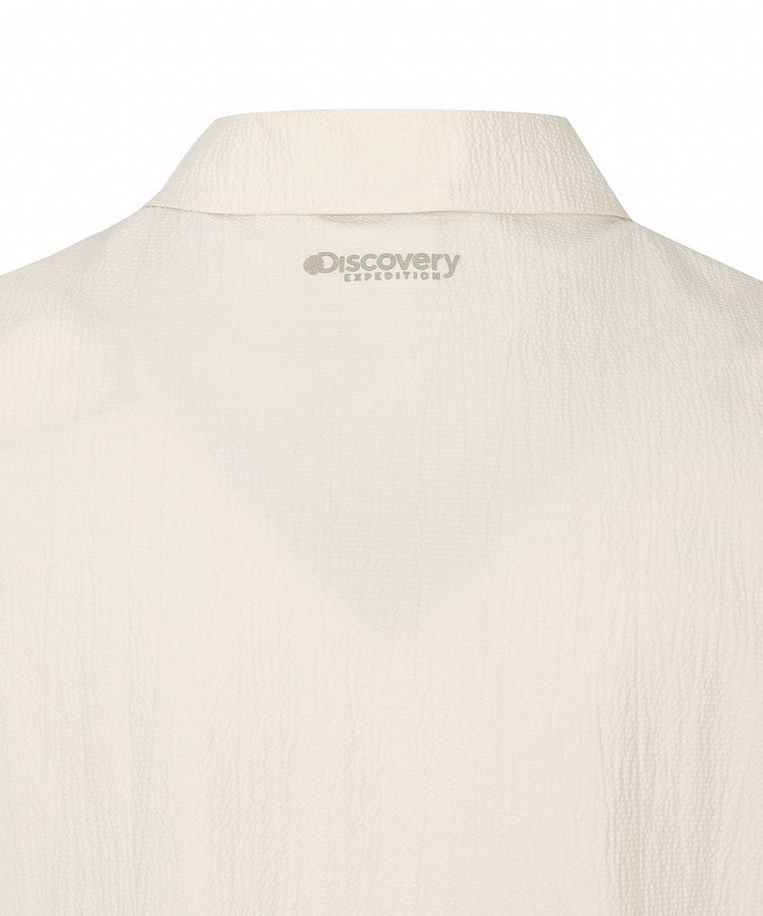 DISCOVERY EXPEDITION Women'S Seersucker Woven Polo Shirt (Ivory)