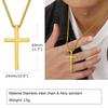 Vnox Cross Necklace for Men Women, Silver Plain Alloy Metal Cross Pendant Collar with Stainless Steel Box Chain