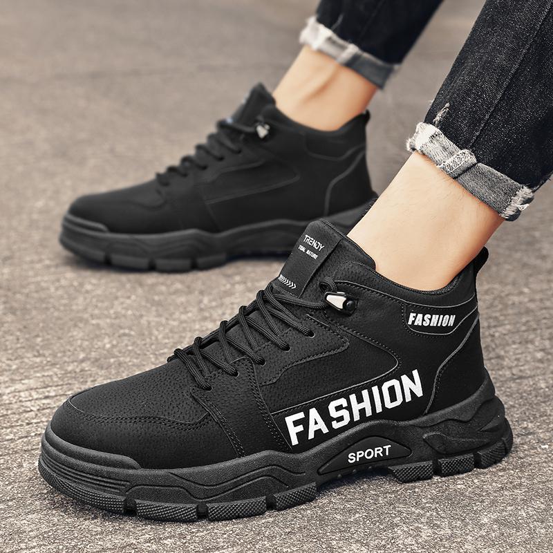 Martin boots autumn outdoor mountaineering sports and leisure boots retro heightening platform middle help labor protection shoes