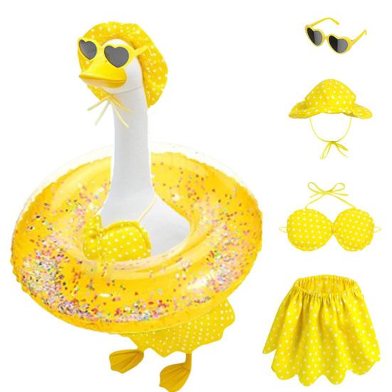 Goose Costume Hawaiian Style Summer Porch Goose Outfit Creative Decorative Clothing