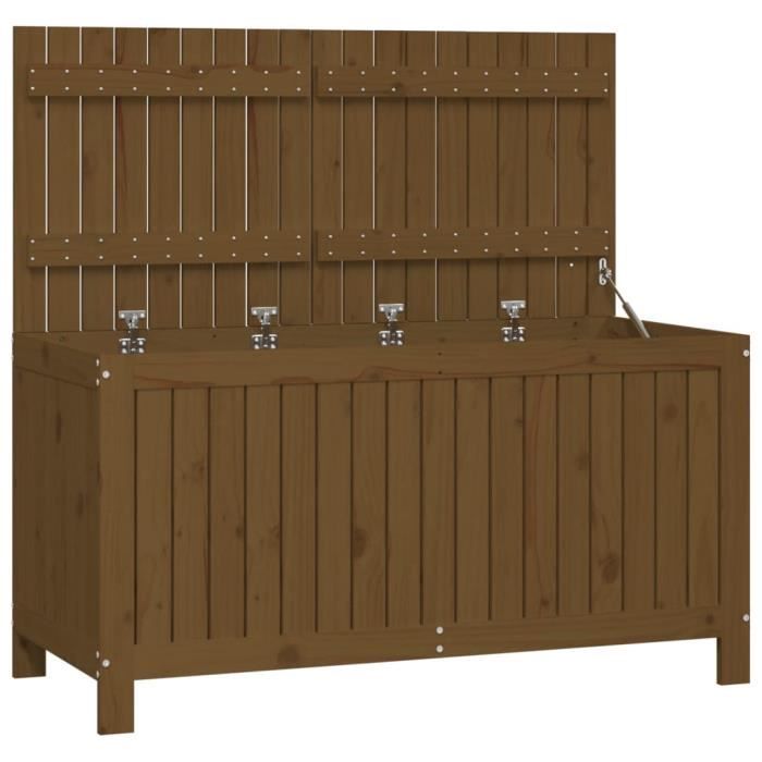 VidaXL Garden Storage Box Honey Brown 121x55x64 Cm Pine Wood 823846