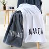 Pure Cotton Bath Towel Embroidery Month White Gray Large Bath Towel Thickened Soft Water Absorption Without Hair Loss Creative Embroidery
