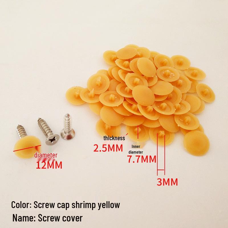 Decorative Plastic Screw Caps for Furniture and Wardrobes - Three-in-One Design