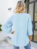Autumn/Winter 2025 European & American Ruffle Edge Petal Sleeve Loose V-Neck Chiffon Top
