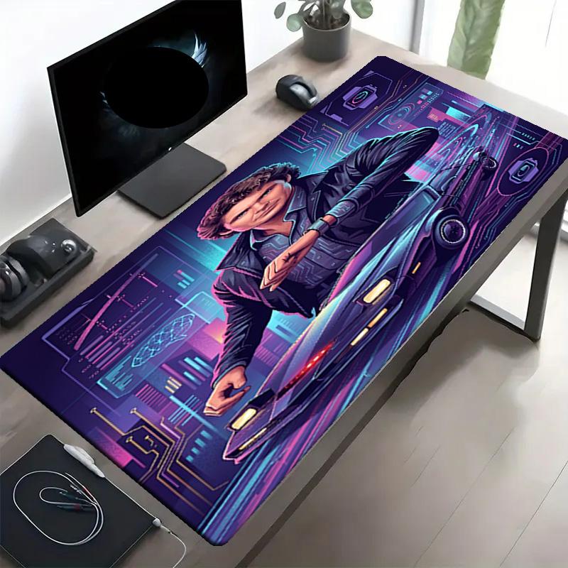 Knight Rider Print Mouse Pad, Anti‑Slip Desktop Keyboard Mat, for PC Laptop Gaming Working Daily Use, Cool Festival Surprise Gift