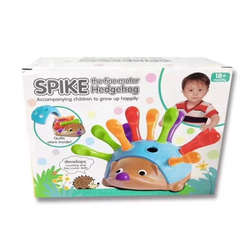 Montessori Hedgehog Puzzle: Educational Toy for Fine Motor Skills & Color Recognition (Ages 0-3)
