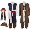 2025 Cosplay Costumes: Pirates of the Caribbean, Unisex Long Sleeve with Wig & Pants