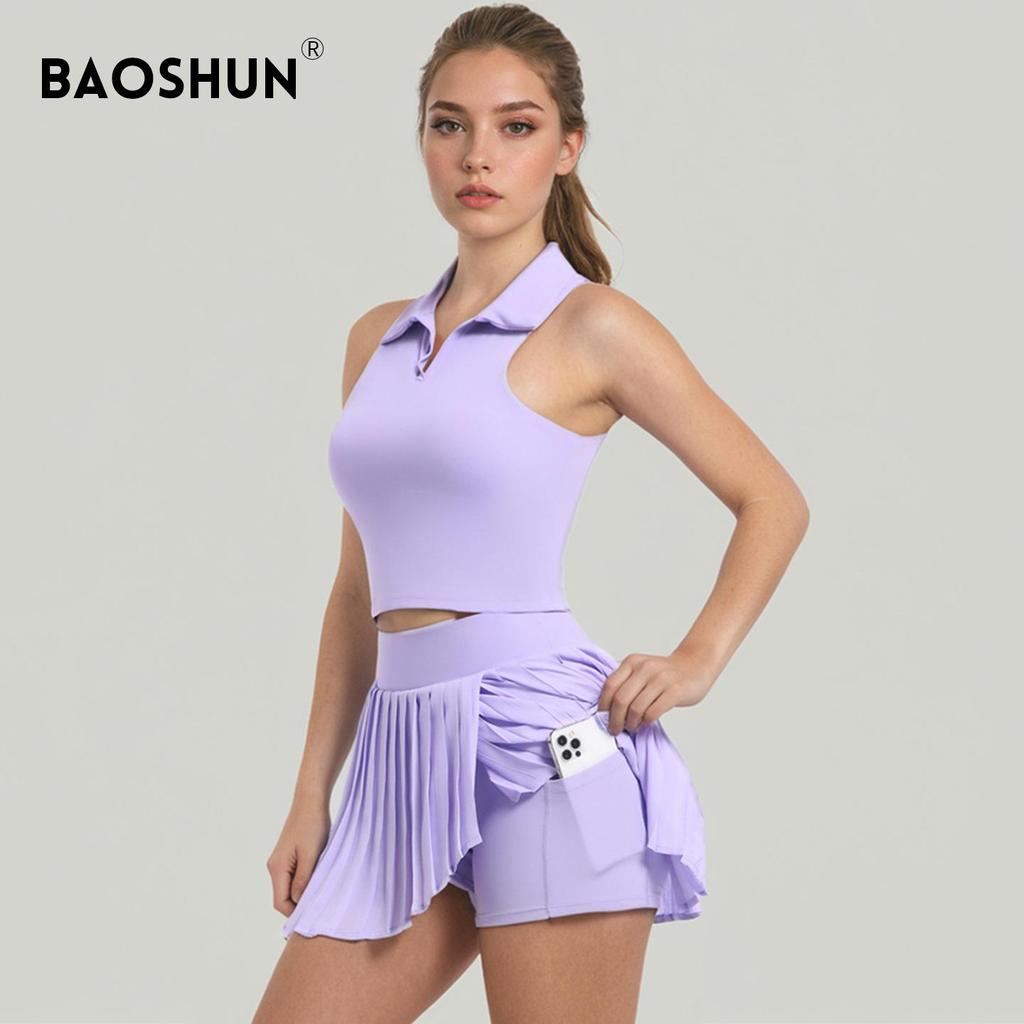 Rychleschnoucí plisovaná tenisová a jógová sukně – Nude, s ochranou proti odhalení, outdoorové fitness oblečení