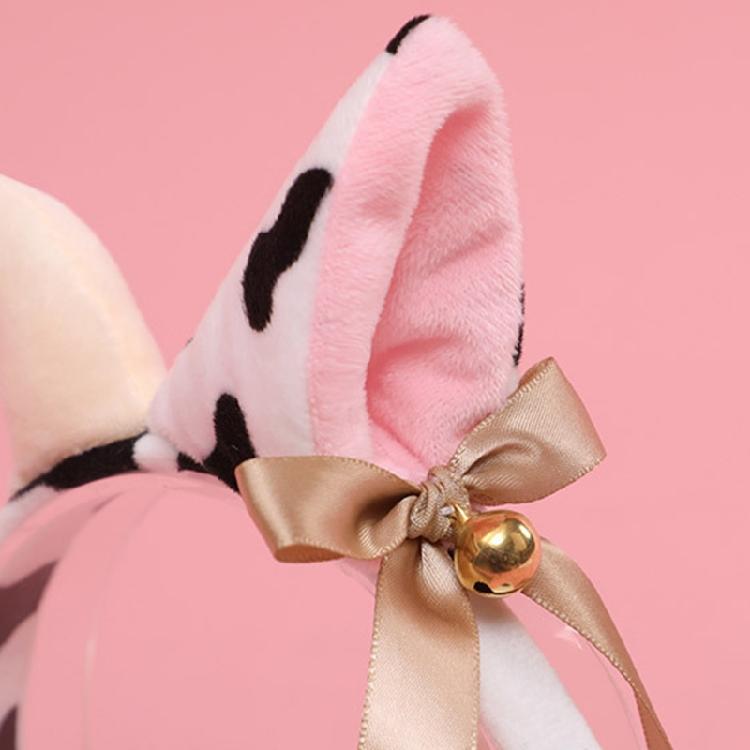 Mädchen Tierohren Kopfschmuck Schwanz Set Plüsch Haarreif Handgemacht Cosplay Zubehör