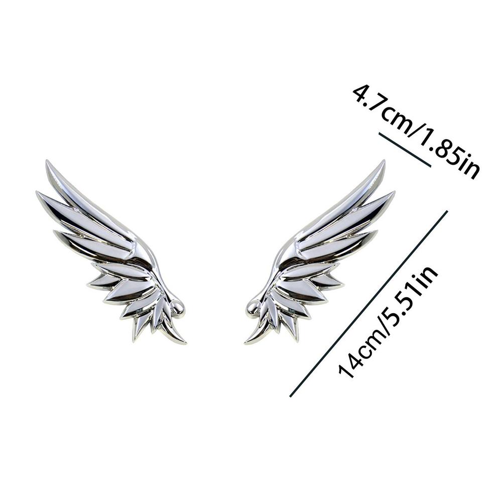3D Angel Wings Auto Decals 3D Car Stickers Exterior Car Accessories Zinc Alloy Auto Decorations 3D Badge Emblem Sticker For Car