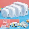 Zipper/Self Sealing Portable PVC Wash Bags Transparent Printing Clear Makeup Pouch