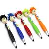 W89C 12 Pcs Funny Clown ABS Screen Cleaner Different Hair's Color for Kids and Adults