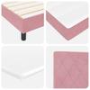 Box Spring Bed with Mattress and Headboard Pink 80 x 200 cm Velvet