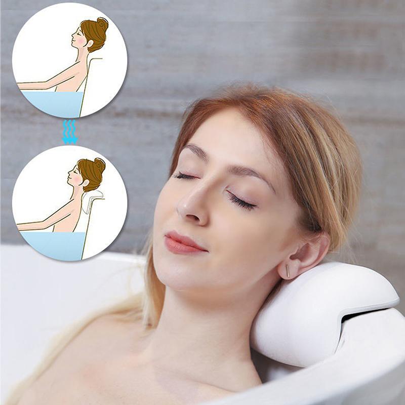 Μαξιλάρι Μπάνιου SPA Αντιολισθητικό Προσκέφαλο Μπανιέρας Μαλακά Αδιάβροχα Μαξιλάρια Μπάνιου με Βεντούζες Μαξιλάρι Λαιμού Μπάνιου Αξεσουάρ Μπάνιου