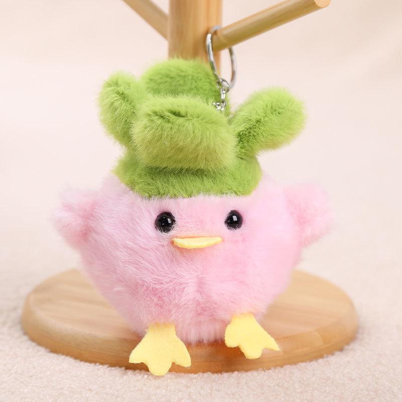 Bird Garlic Plush Doll Keychain With Sound Design For Gift And Personal Use