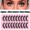 10 Pairs Of Thick False Eyelashes Simulation Style Daily Makeup Wearing Eyelashes