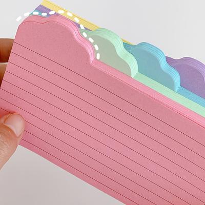 125 Karteikarten mit Registern, bunte 3 x 5 Zoll große Karteikarten-Trennkarten, linierte Notizkarten mit 2 Ringen zum Lernen von Notizen und Aufgabenlisten