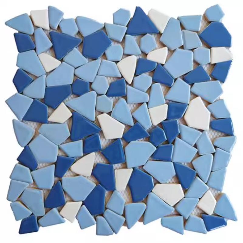 Azulejos Cerâmicos Coloridos 30x30cm com Pedrisco Grátis para Jardim Piscina Parede de Fundo Mosaico Azulejos Resistentes ao Desgaste Decoração