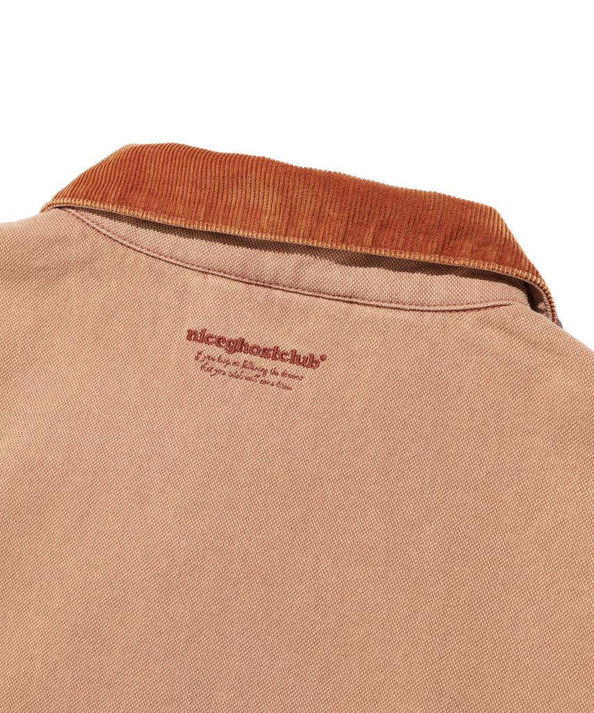 Niceghostclub Cotton Garment Dyed Chore Jacket_Brick(Ng2Dfud102A)