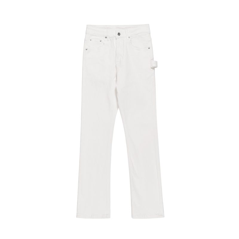 

Kisko American Fashion Brand Stretch White Skinny Denim Men s Draping Effect Slim Looking Casual Cleanfit Pants White 2XL