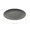 4 Pcs Black Melamine Plate Round Dish for Outdoor Dinning Flat Bottom Flatware Cutlery Set Dinner