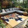 Unique Area Rug Vintage Persian Style Bohemian Floor Mat Living Room Decor Home Carpet Non-Slip Modern Abstract Design Indoor Ou