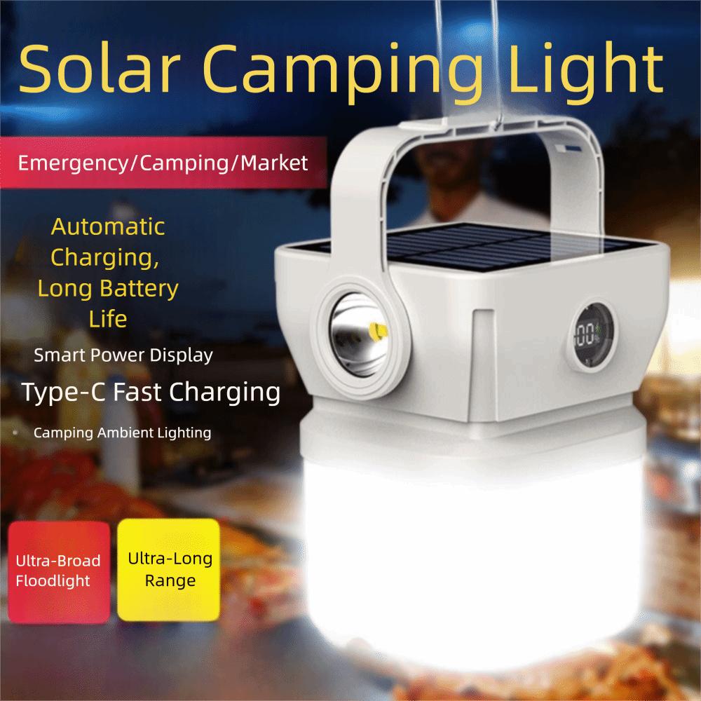 Solar Rechargeable Waterproof Outdoor Light Multifunctional Work Light New Emergency Lamp  Camping