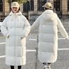 Winter thickened down padded jacket women's long over the knee Korean version loose padded jacket tide