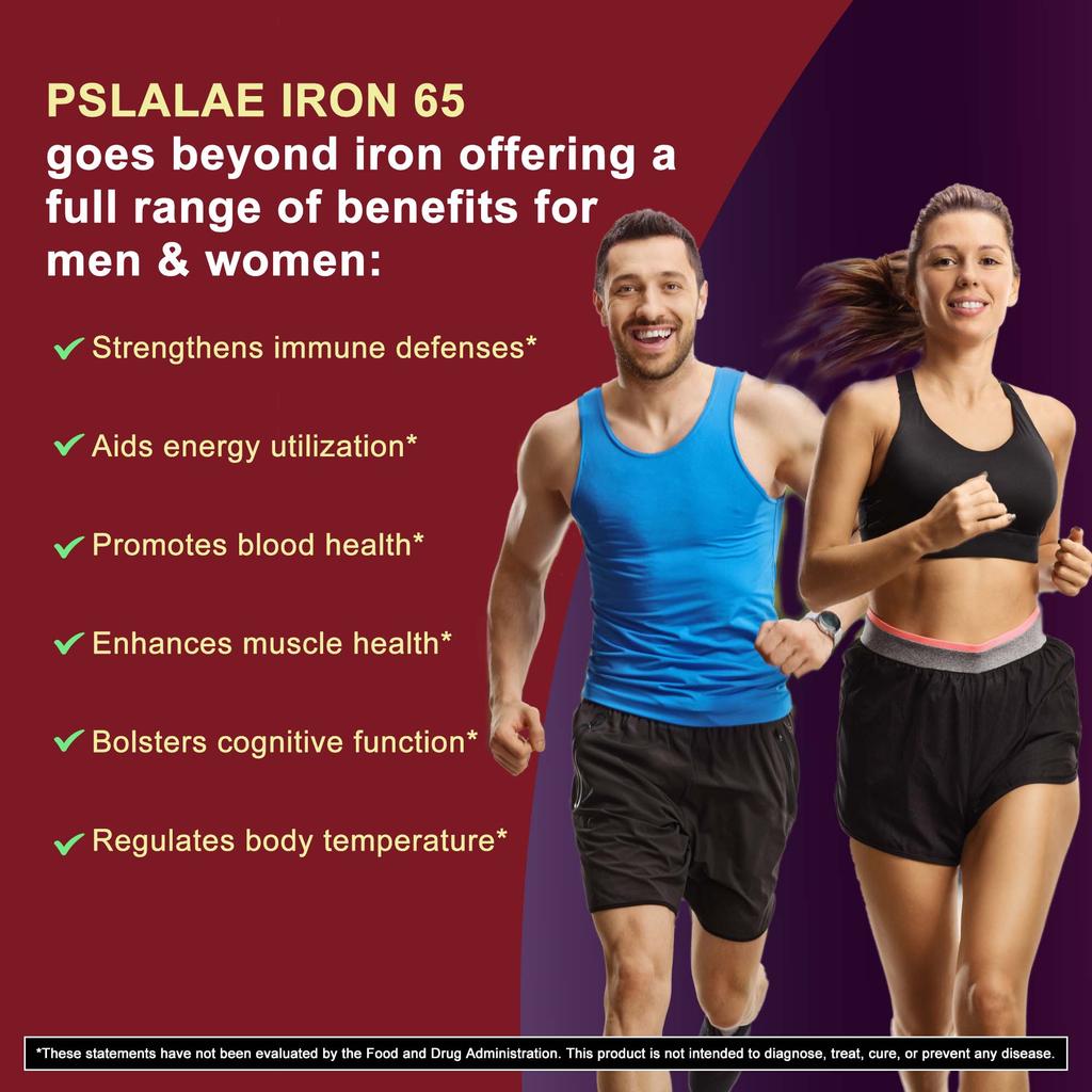 Pslalae Integratore Alimentare di Ferro, Contiene Essenza di Vitamina C, Integratore Nutrizionale Quotidiano
