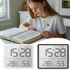 Magnetic LCD Digital Clock Wall Mounted Refrigerator Wall Alarm Clock Ultra Thin Desk Clock for Bedside Living Room