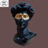 28cm Blindfolded David Resin Art Head, Plaster-Style European Desktop Sculpture Ornament