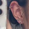 Personality Design Zircon Star Piercing Stud Earrings for Women Punk Fashion Hip Hop Rock Earring Jewelry Accessory Gift