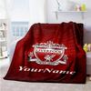 Liverpool Customize Text Blanket Gift Personalized Blanket Soft Warm Cozy Throw For Bedding Office Chair Home Decor Picnics All-Season Use