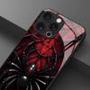 Cool Black Spider Pattern Tempered Glass Black Phone Case For Samsung Galaxy S26 S25 S24 S23 Ultra Plus FE Shockproof Cover