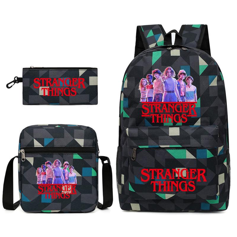 Stranger Things Schülerrucksack+Brotdose+Federmäppchen Dreiteiliges Set KTB