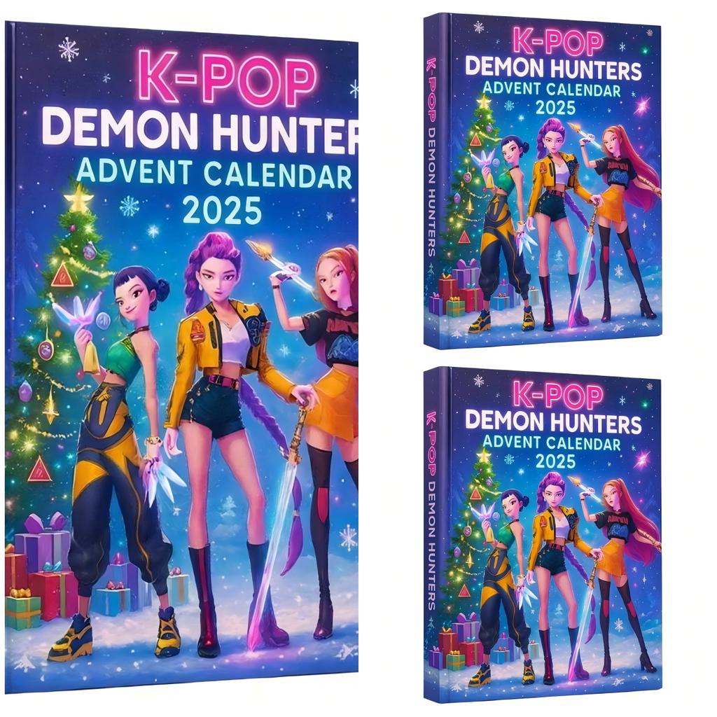 Kpop Demon Hunters Christmas Advent Calendar Huntrix Rumi Mira Zoey SAJA Boys Derpy Tiger Blind Box Toys New Year's Decor Gifts
