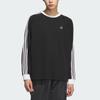 Adidas Originals Sym 3S Tee Ls Løs Passform Rund Hals Sport Langermet T-skjorte Herre Topper Svart Hvit JY3458